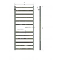 Полотенцесушитель водяной Stinox Sorento 50x120 черный матовый