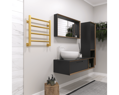 Полотенцесушитель водяной Stinox Sorento 50x50 золото сатин