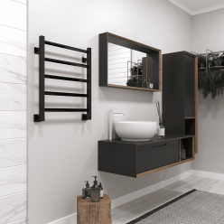 Полотенцесушитель водяной Stinox Sorento 50x60 черный глянец