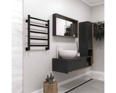 Полотенцесушитель водяной Stinox Sorento 50x60 черный глянец