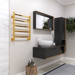 Полотенцесушитель водяной Stinox Sorento 50x60 золото глянец