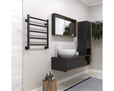 Полотенцесушитель водяной Stinox Sorento 50x60 черный матовый