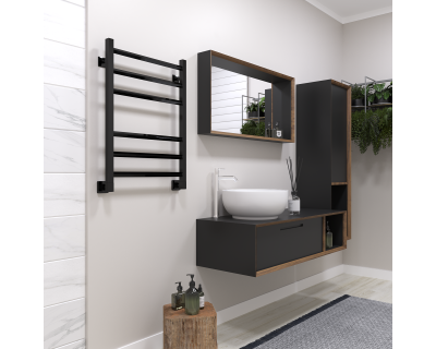 Полотенцесушитель водяной Stinox Sorento 50x70 черный глянец