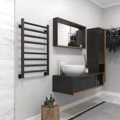 Полотенцесушитель водяной Stinox Sorento 50x80 черный матовый