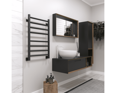 Полотенцесушитель водяной Stinox Sorento 50x80 черный матовый