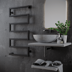 Полотенцесушитель водяной Stinox Ultra 50x100 черный матовый