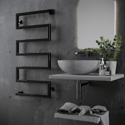 Полотенцесушитель водяной Stinox Ultra 50x100 черный глянец