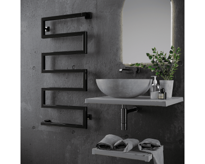 Полотенцесушитель водяной Stinox Ultra 50x100 черный глянец