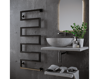 Полотенцесушитель водяной Stinox Ultra 50x120 черный глянец