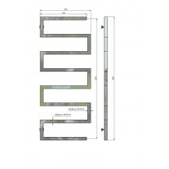 Полотенцесушитель водяной Stinox Ultra 50x120 черный матовый