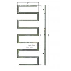 Полотенцесушитель водяной Stinox Ultra 50x140 черный глянец