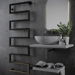 Полотенцесушитель водяной Stinox Ultra 50x140 черный глянец