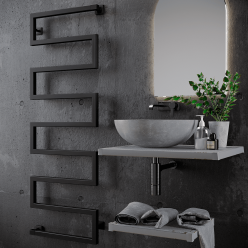 Полотенцесушитель водяной Stinox Ultra 50x140 черный матовый