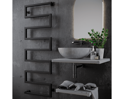 Полотенцесушитель водяной Stinox Ultra 50x140 черный матовый