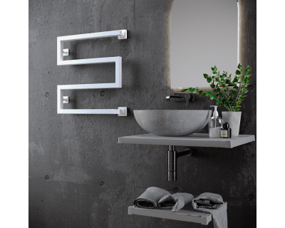 Полотенцесушитель водяной Stinox Ultra 50x50 белый матовый