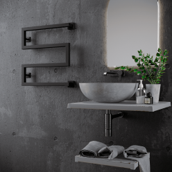 Полотенцесушитель водяной Stinox Ultra 50x50 черный матовый