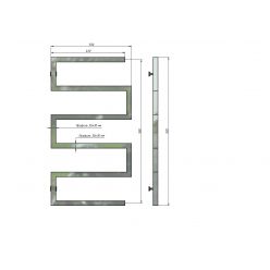 Полотенцесушитель водяной Stinox Ultra 50x90 черный матовый