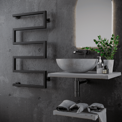 Полотенцесушитель водяной Stinox Ultra 50x90 черный матовый