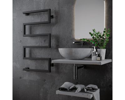 Полотенцесушитель водяной Stinox Ultra 50x90 черный матовый