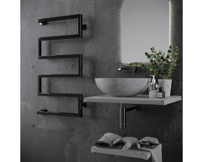 Полотенцесушитель водяной Stinox Ultra 50x90 черный глянец