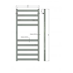 Полотенцесушитель водяной Stinox Verona 50x120 белый глянец