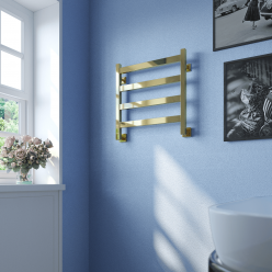 Полотенцесушитель водяной Stinox Verona 50x50 золото глянец