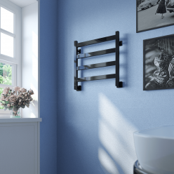 Полотенцесушитель водяной Stinox Verona 50x50 черный глянец