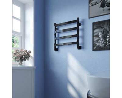 Полотенцесушитель водяной Stinox Verona 50x50 черный глянец