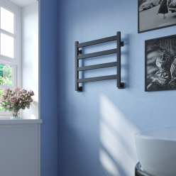 Полотенцесушитель водяной Stinox Verona 50x50 черный матовый