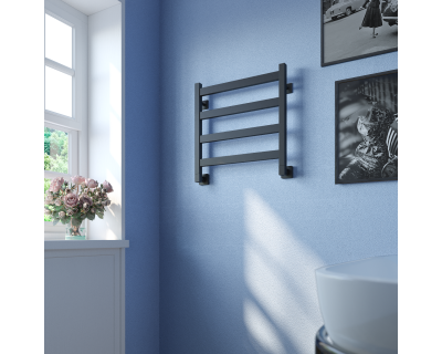 Полотенцесушитель водяной Stinox Verona 50x50 черный матовый