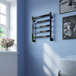 Полотенцесушитель водяной Stinox Verona 50x60 черный глянец
