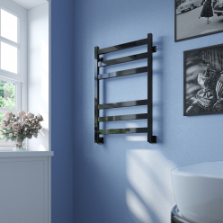 Полотенцесушитель водяной Stinox Verona 50x80 черный глянец