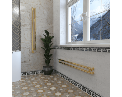 Дизайн-радиатор отопления Stinox Minori Design 10x120 золото глянец