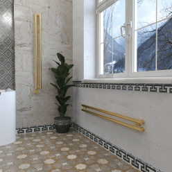 Дизайн-радиатор отопления Stinox Minori Design 10x120 золото сатин