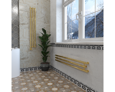 Дизайн-радиатор отопления Stinox Minori Design 17x120 золото глянец