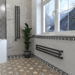 Дизайн-радиатор отопления Stinox Minori Design 17x120 черный глянец