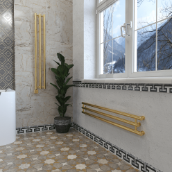 Дизайн-радиатор отопления Stinox Minori Design 17x120 золото сатин