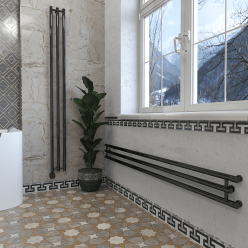 Дизайн-радиатор отопления Stinox Minori Design 17x180 черный глянец