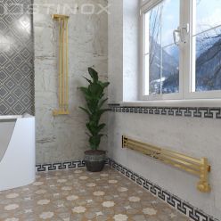 Дизайн-радиатор отопления Stinox Quatro Design 14x120 золото глянец