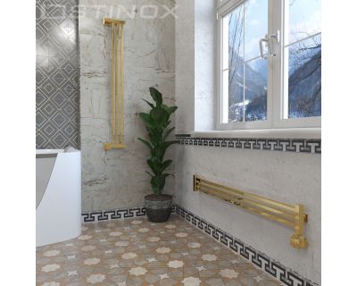 Дизайн-радиатор отопления Stinox Quatro Design 14x120 золото глянец