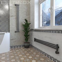 Дизайн-радиатор отопления Stinox Quatro Design 14x120 черный матовый