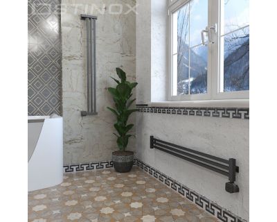 Дизайн-радиатор отопления Stinox Quatro Design 14x120 черный матовый