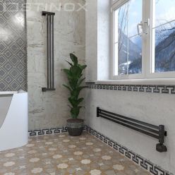 Дизайн-радиатор отопления Stinox Quatro Design 14x120 черный глянец