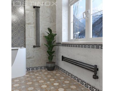 Дизайн-радиатор отопления Stinox Quatro Design 14x120 черный глянец