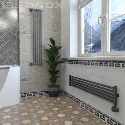 Дизайн-радиатор отопления Stinox Quatro Design 22x120 черный матовый