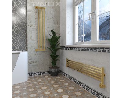 Дизайн-радиатор отопления Stinox Quatro Design 22x120 золото глянец