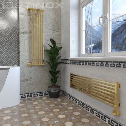 Дизайн-радиатор отопления Stinox Quatro Design 30x120 золото глянец