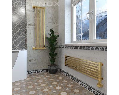 Дизайн-радиатор отопления Stinox Quatro Design 30x120 золото глянец