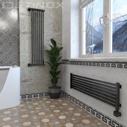 Дизайн-радиатор отопления Stinox Quatro Design 30x120 черный глянец