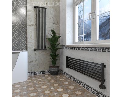 Дизайн-радиатор отопления Stinox Quatro Design 30x120 черный глянец